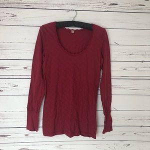 BKE burgundy long sleeve top